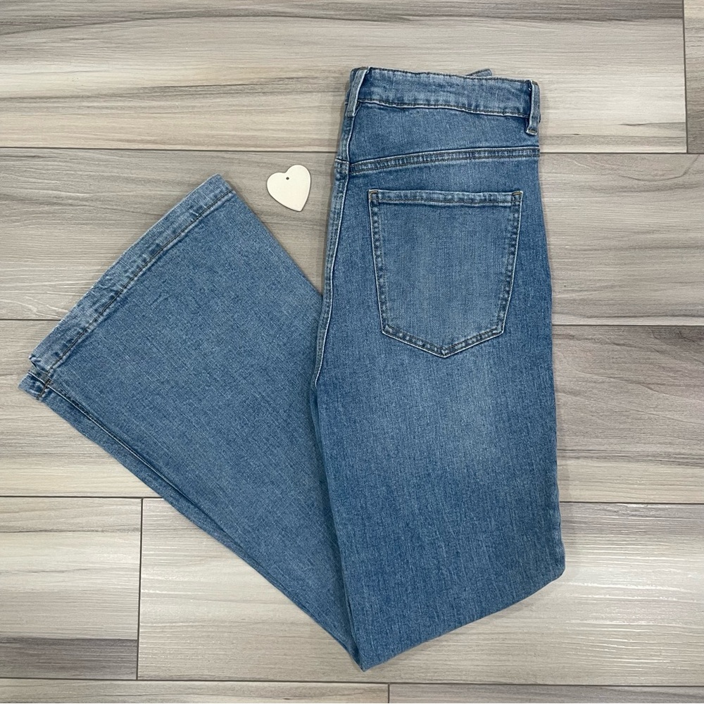 Garage Blue Flare & Wide Leg Jeans